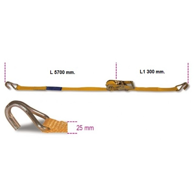Vendita online Cricchetto con ganci uncino da 6 mt. art.8180-6